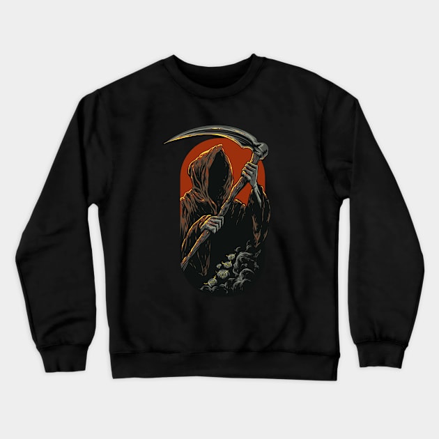 The Grim Reaper Crewneck Sweatshirt by Mandra